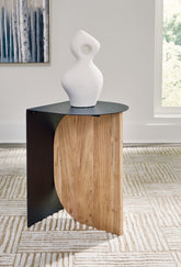 Warmstead Furniture - Ashley Furniture - Ladgate Accent Table - Accent Table / Black/Natural - A4000628